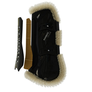 Vegan Sheepskin Tendon Boots Bamboo Elastic